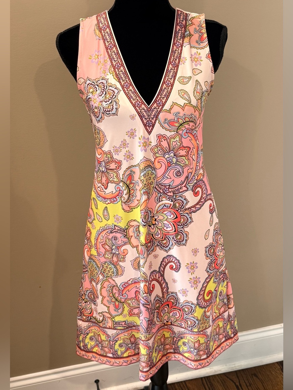 Women’s HALE BOB Sleeveless Jersey paisley dress- Size Small - Picture 2 of 6